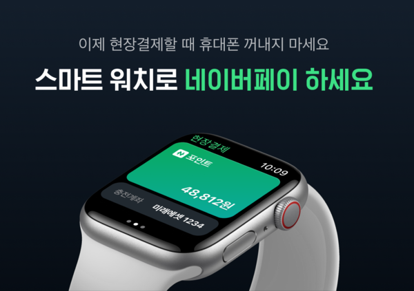 네이버파이낸셜이%20스마트워치에서%20이용%20가능한%20'네이버페이%20워치앱'을%20선보였다.